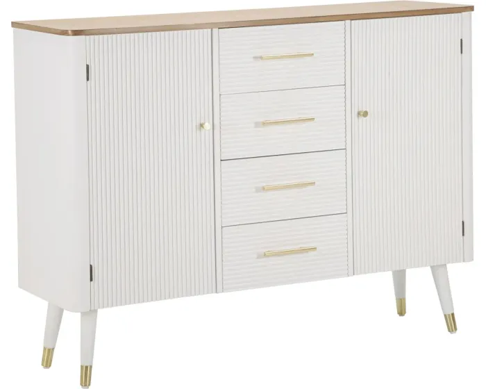 Komoda Matera 117 cm bílá/hnědá