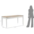 Jídelní stůl Matera 180 cm bílý/hnědý