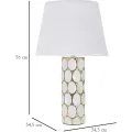 Stolní lampa Glam Carv 56 cm bílo-zlatá