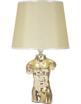 Stolní lampa Glam Man 42,5 cm béžovo-zlatá