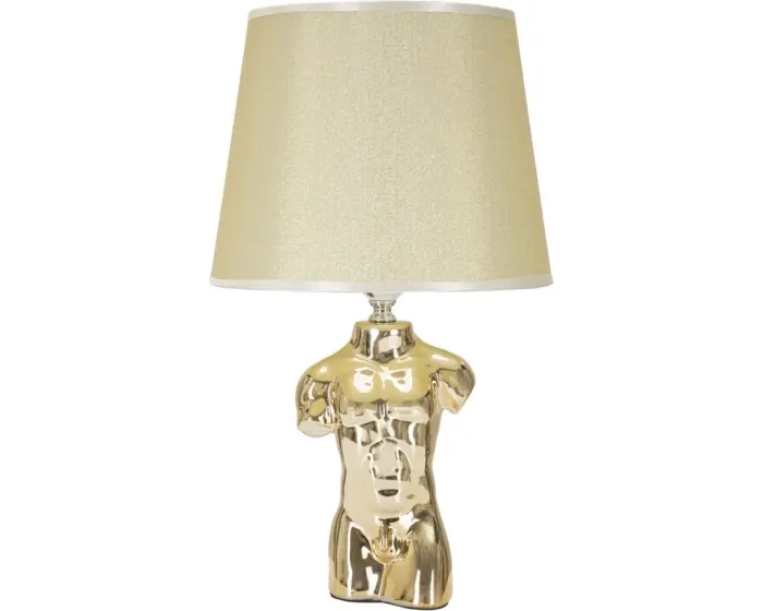 Stolní lampa Glam Man 42,5 cm béžovo-zlatá
