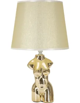 Stolní lampa Glam Woman 39,5 cm béžovo-zlatá