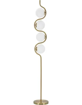 Stojací lampa Glamy Arc 165 cm bílá/zlatá