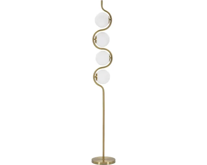 Stojací lampa Glamy Arc 165 cm bílá/zlatá