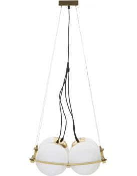 Závěsný lustr Japany 45 cm zlatý/bílý