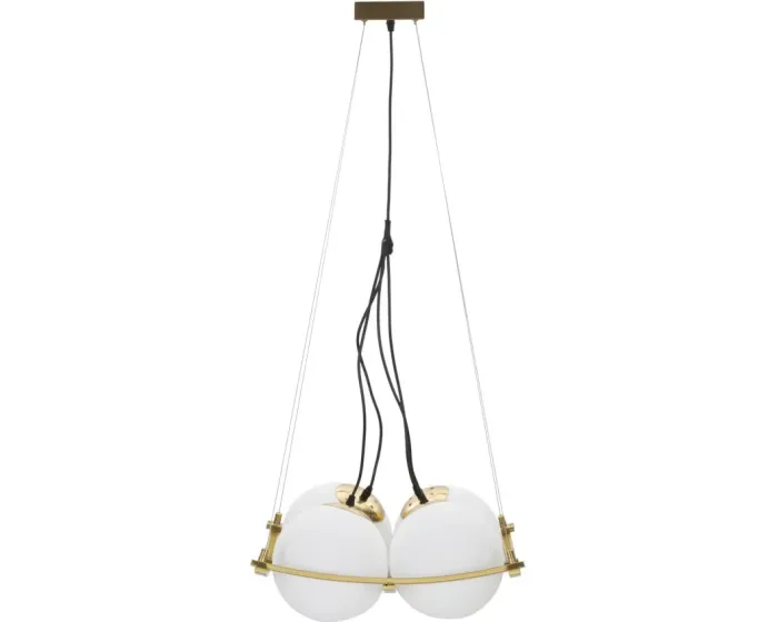 Závěsný lustr Japany 45 cm zlatý/bílý
