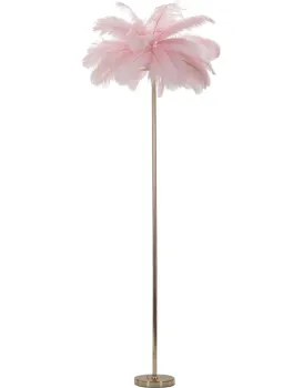 Stojací lampa Palm 160 cm růžová/zlatá