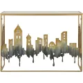 Konzolový stolek City 110 cm zlatý/vícebarevný