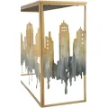 Konzolový stolek City 110 cm zlatý/vícebarevný