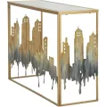 Konzolový stolek City 110 cm zlatý/vícebarevný