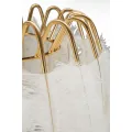 Stojací lampa Feather 147 cm bílá/zlatá