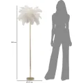 Stojací lampa Palm 160 cm bílá/zlatá