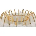Stolní lampa Feather Stand 60 cm bílo-zlatá