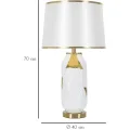 Stolní lampa Ceramic 70 cm bílo-zlatá