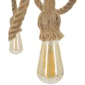 Závěsný lustr Rope 90 cm hnědý