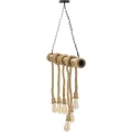 Závěsný lustr Bamboo 120 cm hnědý