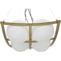 Závěsný lustr Japany 45 cm zlatý/bílý