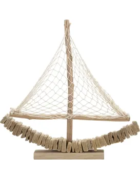 Dřevěná dekorace Boath 45 cm hnědá