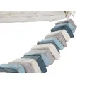 Dřevěná dekorace Boath 45 cm modrá