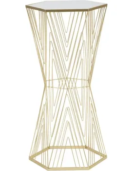 Odkládací stolek Lines 40 cm zlatý