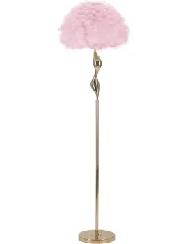 Stojací lampa Slim Pink 165 cm zlatá/růžová