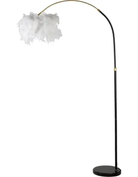Stojací lampa Plure 180 cm bílá/černá
