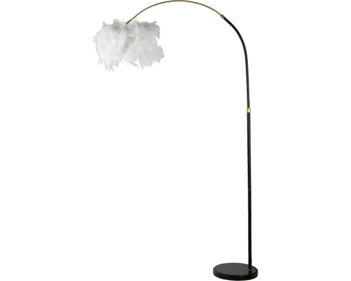 Stojací lampa Plure 180 cm bílá/černá
