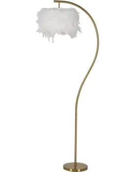 Stojací lampa Semi Arc 170 cm bílá/zlatá