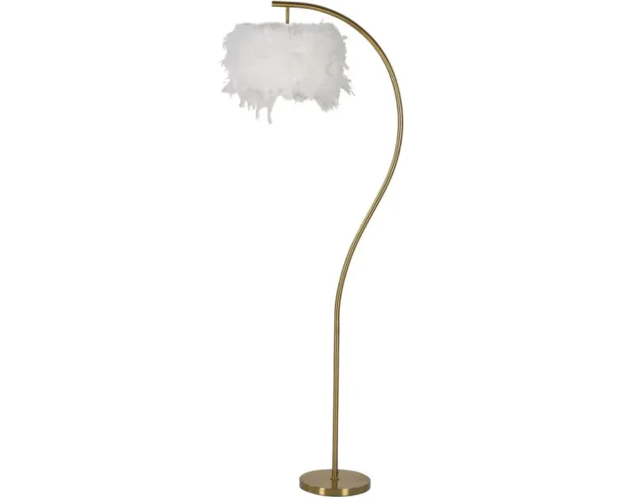Stojací lampa Semi Arc 170 cm bílá/zlatá