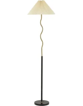 Stojací lampa Glosy 172 cm černá/zlatá