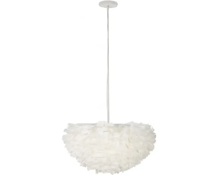Závěsný lustr Feathry 60 cm bílý