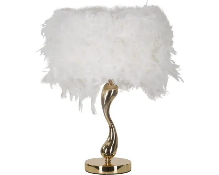 Stolní lampa Cart 47 cm bílo-zlatá