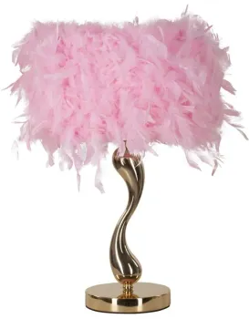 Stolní lampa Cart 47 cm růžovo-zlatá