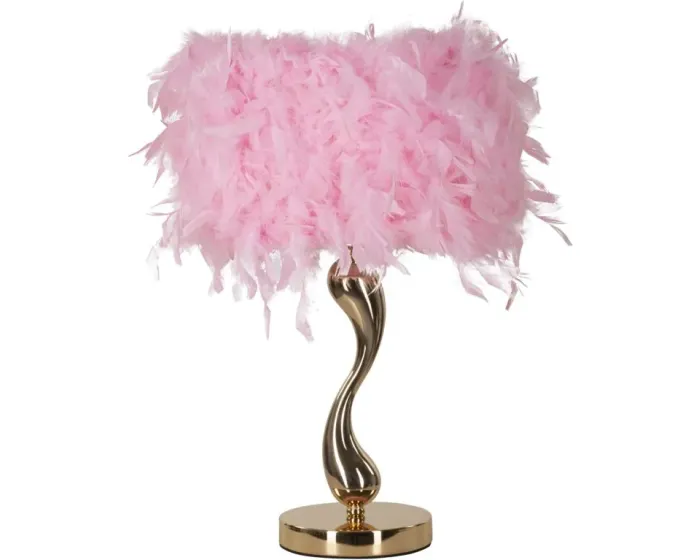Stolní lampa Cart 47 cm růžovo-zlatá