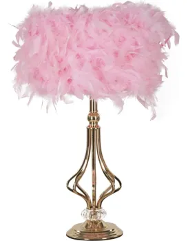Stolní lampa Tarty 54 cm růžovo-zlatá