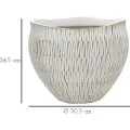 Květináč Stiky 30,5 cm zlatý/bílý