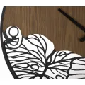 Nástěnné hodiny Super Leaf 60 cm hnědé/černé