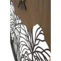 Nástěnné hodiny Super Leaf 60 cm hnědé/černé