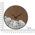 Nástěnné hodiny Super Leaf 60 cm hnědé/černé