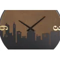 Nástěnné hodiny City 60 cm hnědé/černé