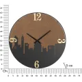 Nástěnné hodiny City 60 cm hnědé/černé