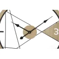 Nástěnné hodiny Geometric 60 cm hnědé/černé