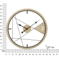 Nástěnné hodiny Geometric 60 cm hnědé/černé