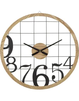 Nástěnné hodiny Numbers 60 cm černé/hnědé
