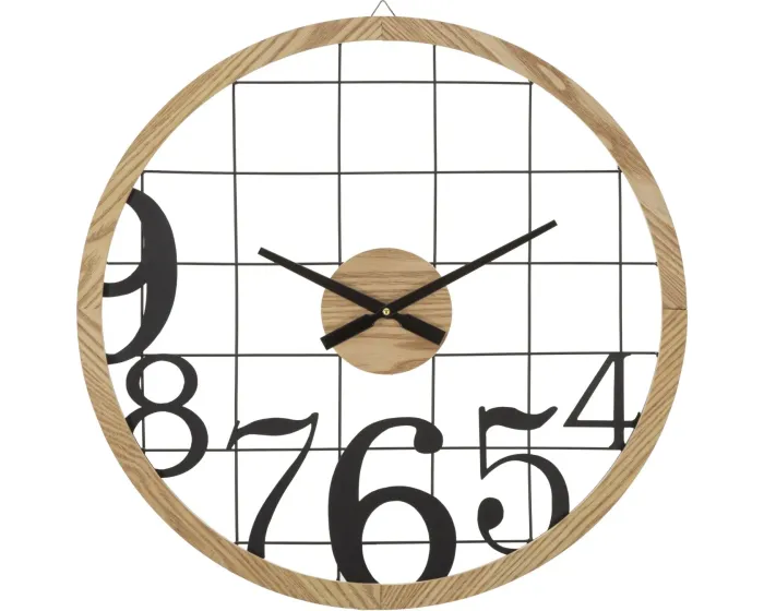 Nástěnné hodiny Numbers 60 cm černé/hnědé