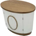 Komoda Tolosa 79 cm bílá/jasan