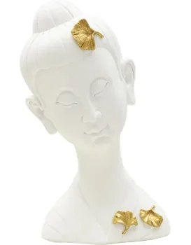 Dekorace na stůl Buddha A 21 cm bílá/zlatá