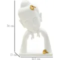 Dekorace na stůl Buddha B 21 cm bílá/zlatá