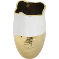 Váza Lux 35 cm zlatá/bílá