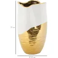Váza Lux 35 cm zlatá/bílá